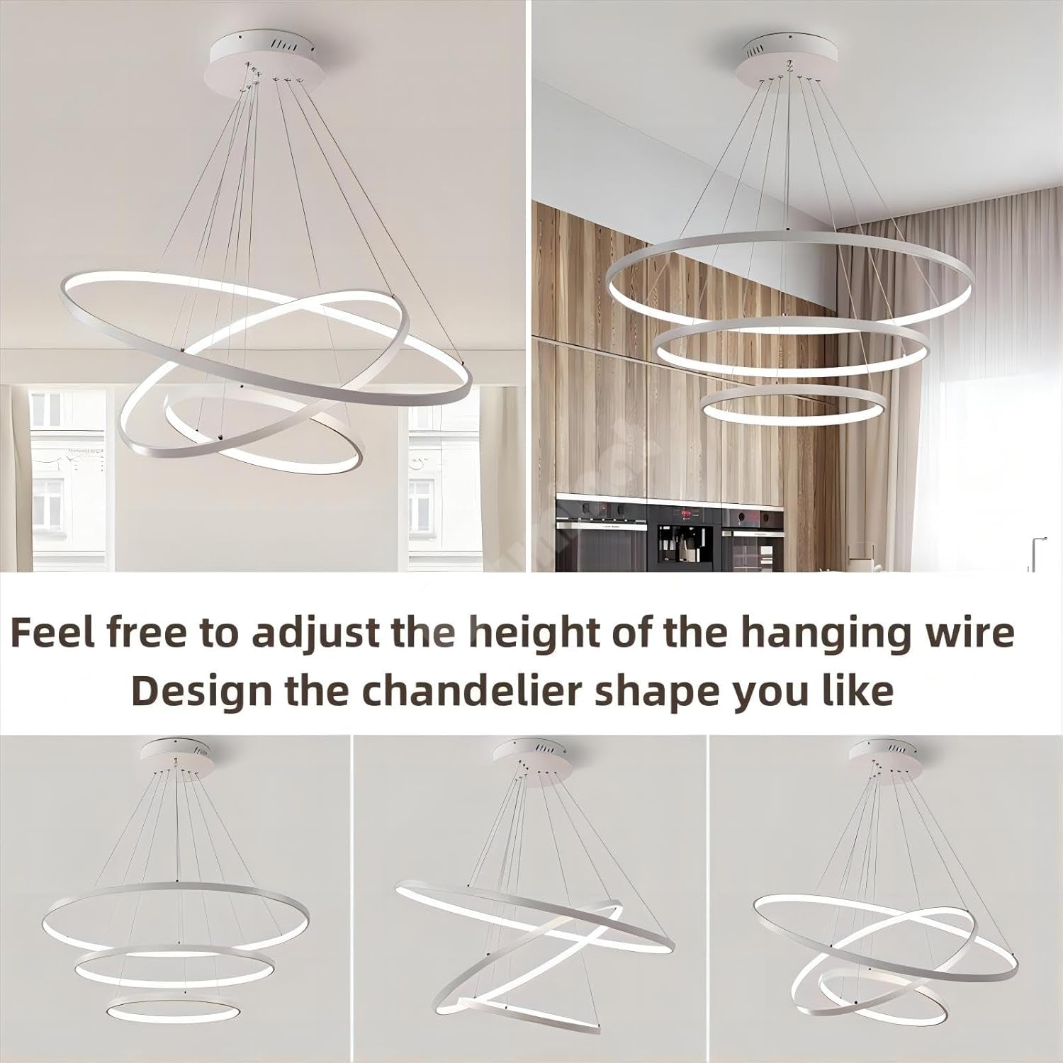 LED осветително тяло WONDER Бяло 3 сегмента Еквивалент 600W Дистанционно