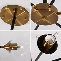 Осветително тяло тип аплик с абажур опушено стъкло DF1055-3