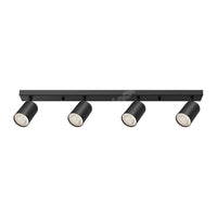 Lustra Neagra Liniara cu 4 Spoturi Reglabile 4xGU10 Lighting Fixtures