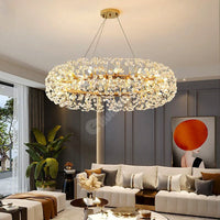 Lustra Suspendata Crystal Dandelion Gold Xxl Lighting Fixtures