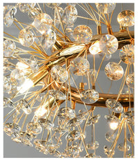 Lustra Suspendata Crystal Dandelion Gold Xxl Lighting Fixtures