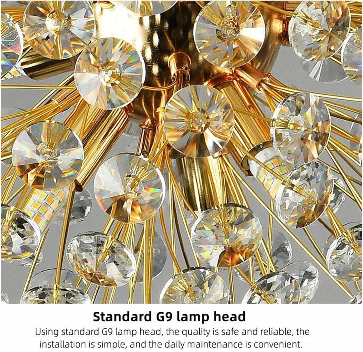 Осветително тяло висящо Crystal Dandelion Gold