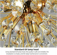 Осветително тяло висящо Crystal Dandelion Gold