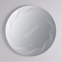 Oglinda LED Rotunda 60cm 3 Lumini Dezaburire si Touch E26S/60x60 FRAMELESS / 60CM LED MIRROR