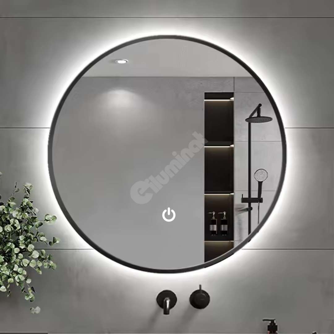 Oglinda LED Rotunda 60CM Simple Touch C110S NEAGRA / 60CM LED MIRROR