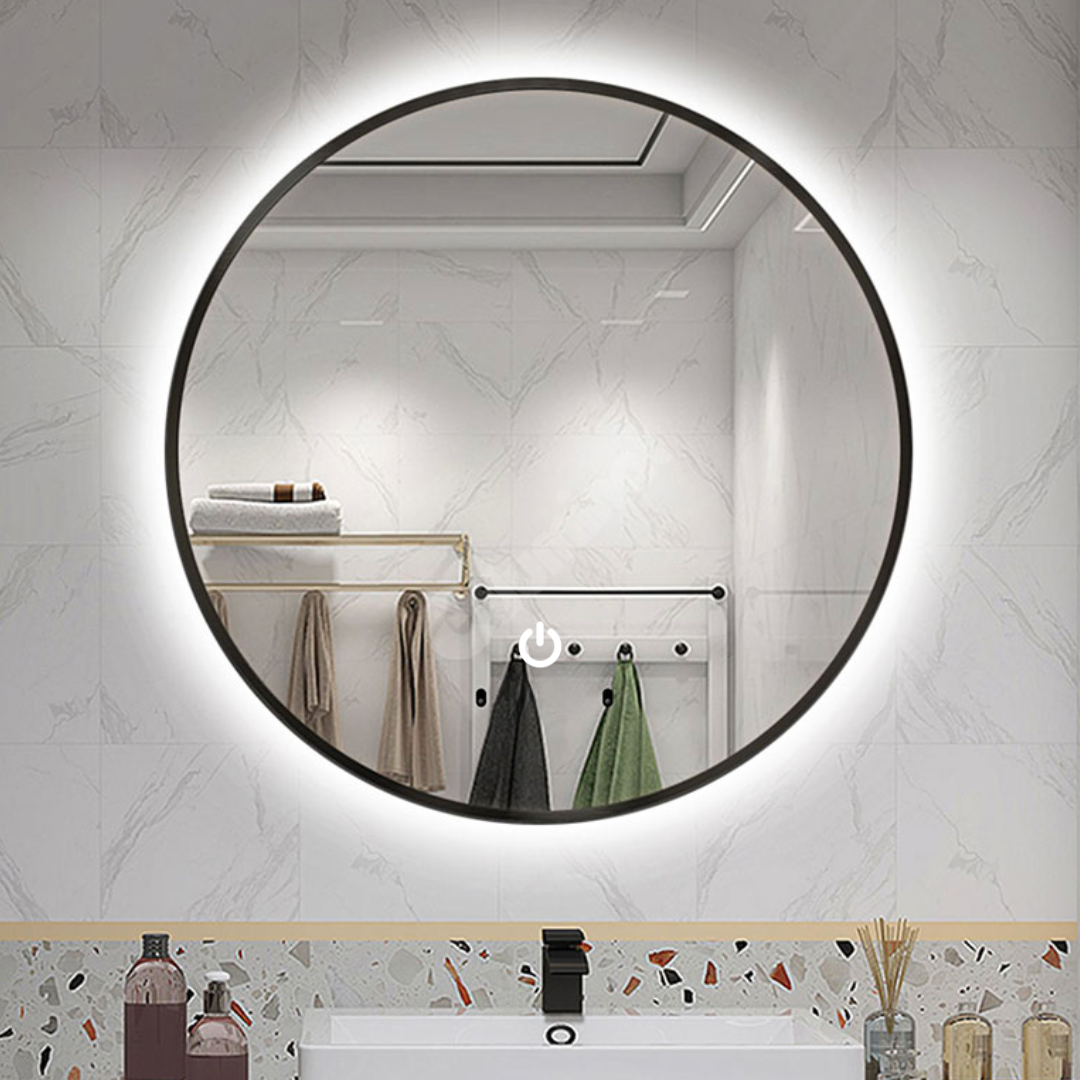 Oglinda LED Rotunda 60CM Simple Touch C110S NEAGRA / 60CM LED MIRROR