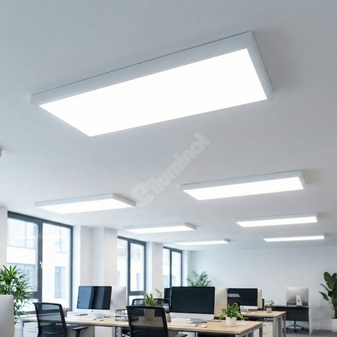 LED панел 28W 60x30cm Бял за повърхностен монтаж Еквивалент 300W