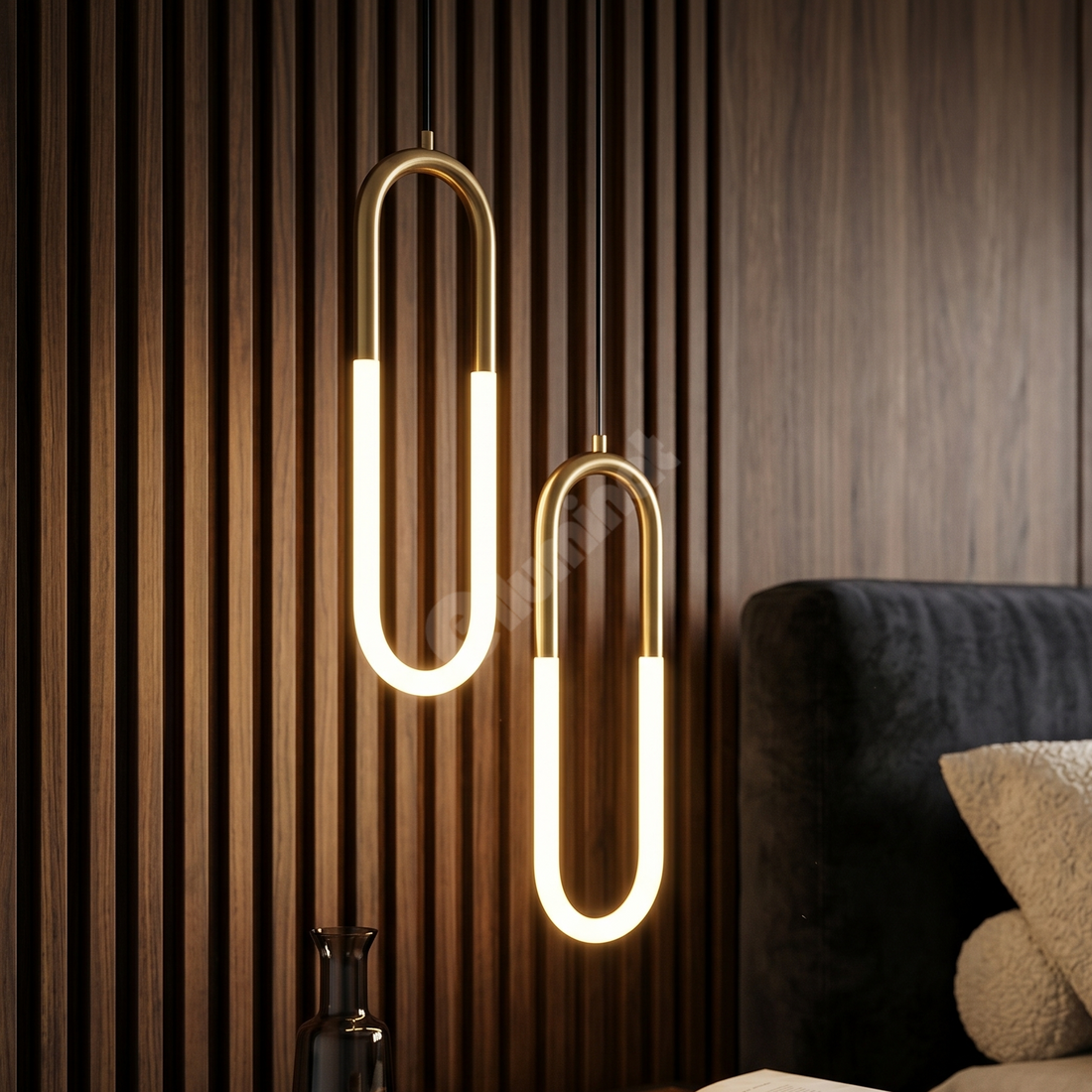 LED пендел Twin HALO Gold 4500K, еквивалент 200W
