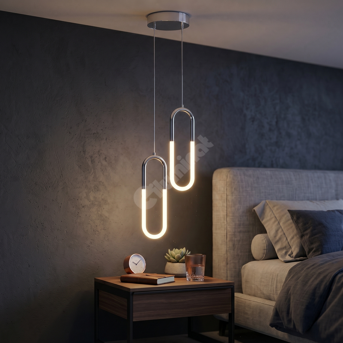 LED пендел Twin HALO Chrome 4500K, еквивалент 200W