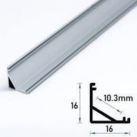 Profil Aluminiu Aplicat Colt 90 Grade 2 Metri Led Strips