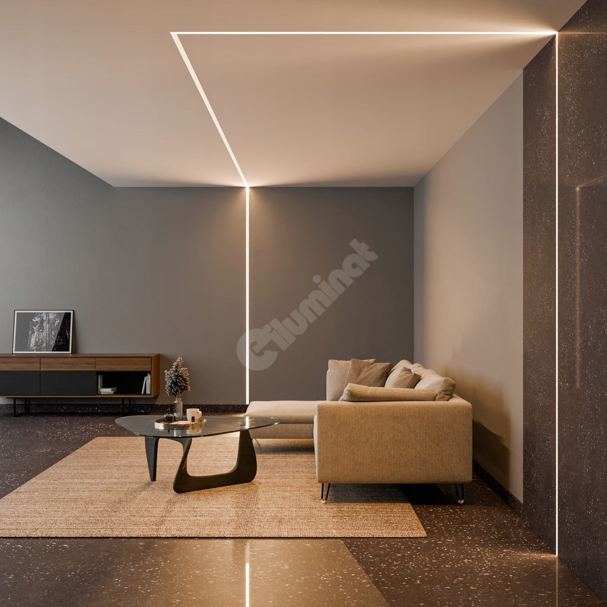 Profil LED 2 Metri Incastrat Sub Tencuiala LED Strips