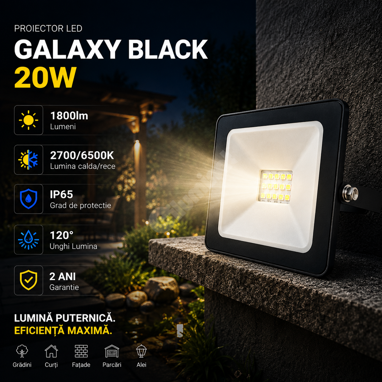 LED прожектор 20W Galaxy SMD