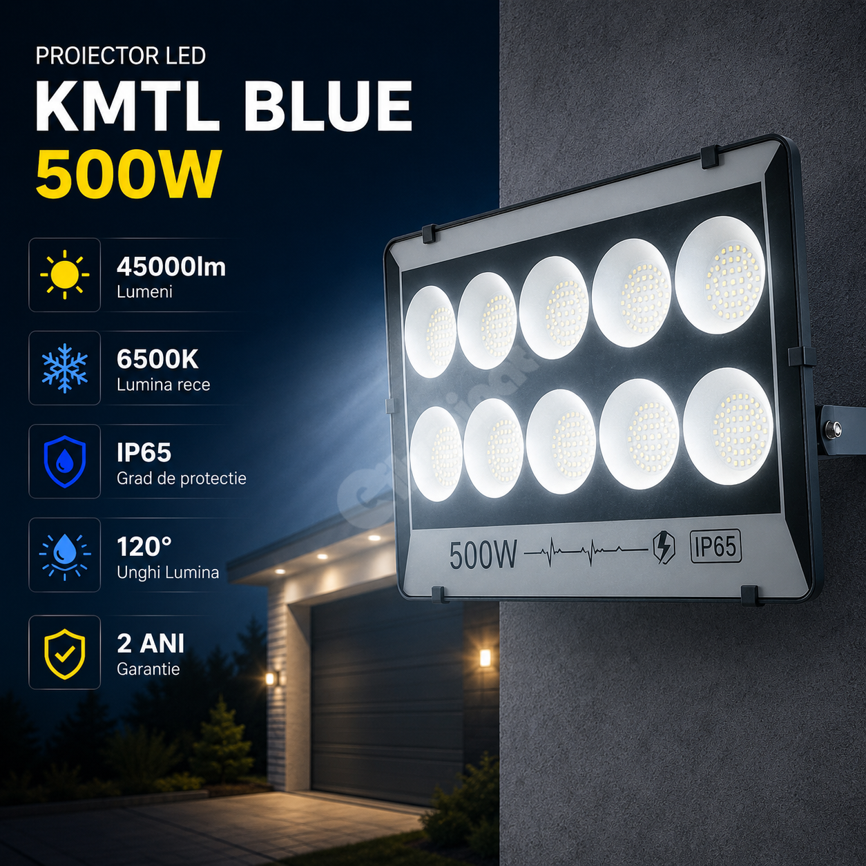 LED прожектор 500W KMTL Blue