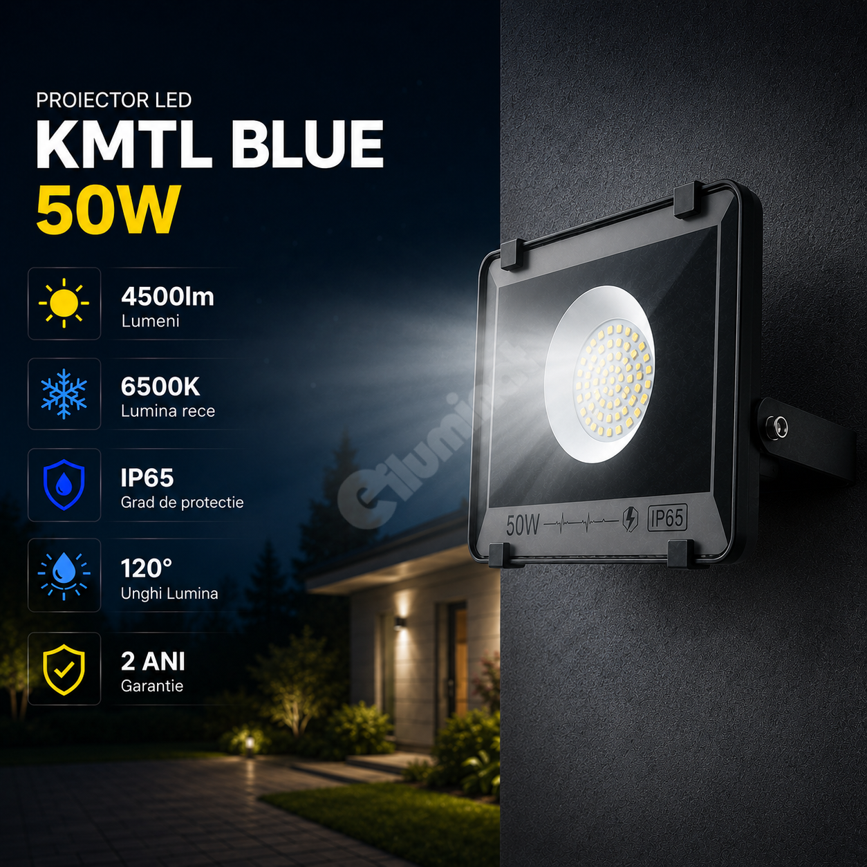 LED прожектор 50W KMTL Blue