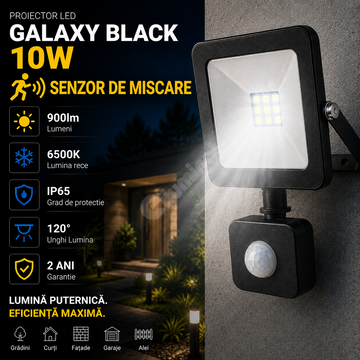 LED прожектор 10W Galaxy SMD със сензор