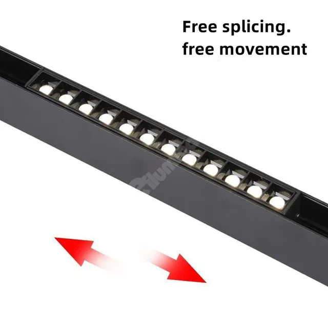 Spot Led 12W 22Cm Magnetic Liniar Smart Cct Negru Telecomanda Track Light