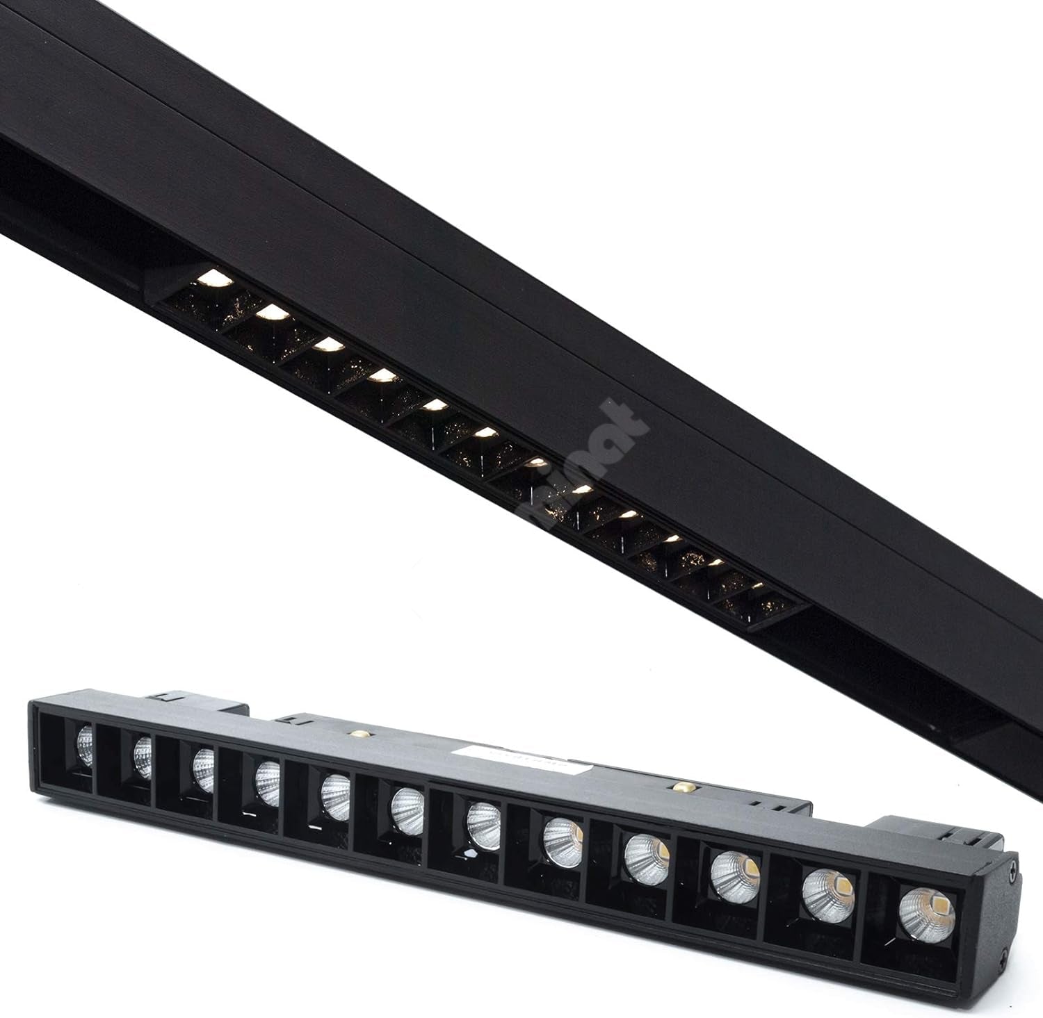Spot Led 12W 22Cm Magnetic Liniar Smart Cct Negru Telecomanda Track Light