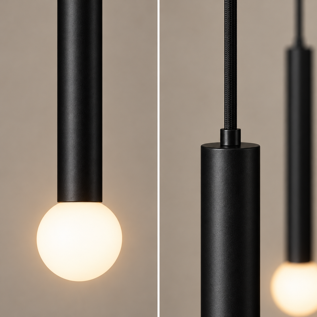 LED осветително тяло тип пендел LORETO Black еквивалент 400W