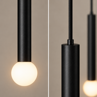 LED осветително тяло тип пендел LORETO Black еквивалент 400W