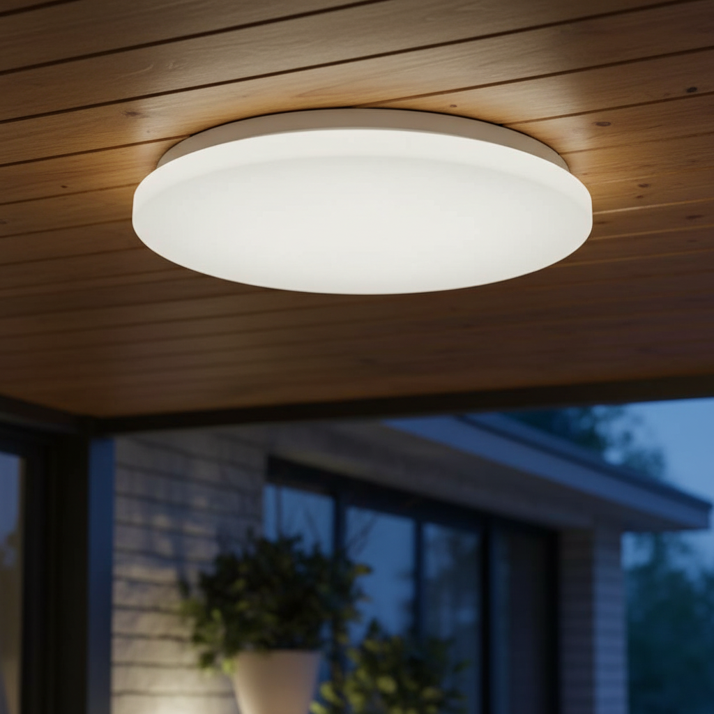 Външен LED плафон NOVELITE Frameless, кръгъл, Ø 30 cm, IP44, еквивалент 100 W