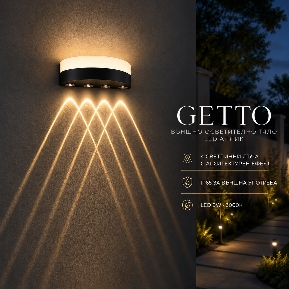 LED Аплик GETTO  20CM  9W