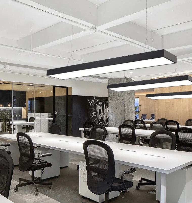 LED панел 72W 117.5 x 28cm черен, за повърхностен монтаж/окачен, еквивалент 400W