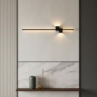 LED аплик MILO LINES 28W Черен Еквивалент 200W