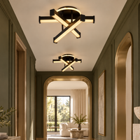 LED аплик LINNES CIRCLE 52W BLACK Еквивалент 300W