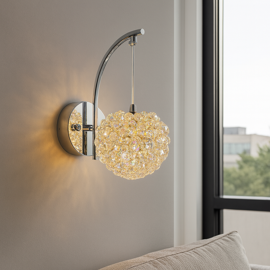 LED аплик MEZO Silver Cristal
