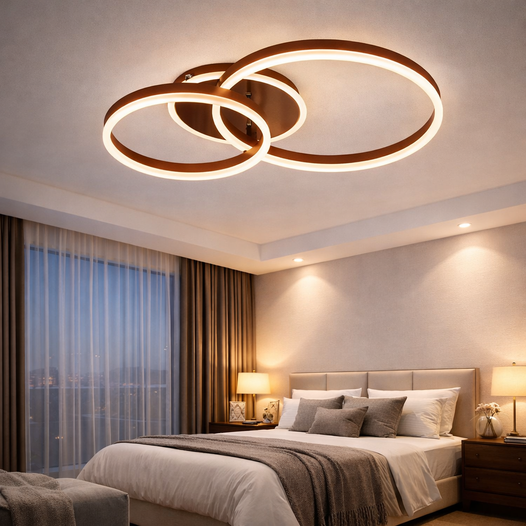 LED Осветително тяло Beauty Brown 2 BIG Circle Еквивалент 500W с дистанционно