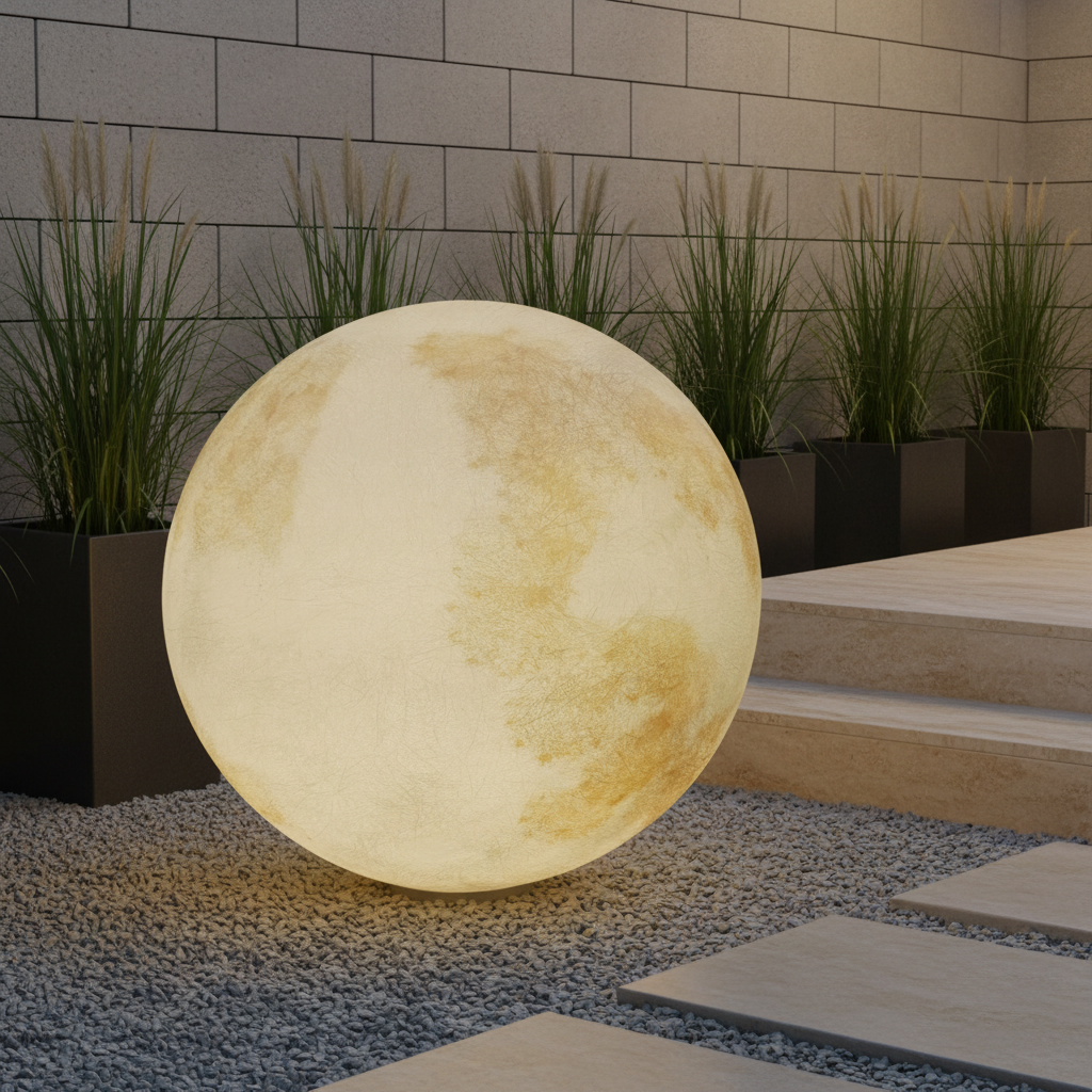 Матово външно абажурно кълбо MOONGLOW 80CM