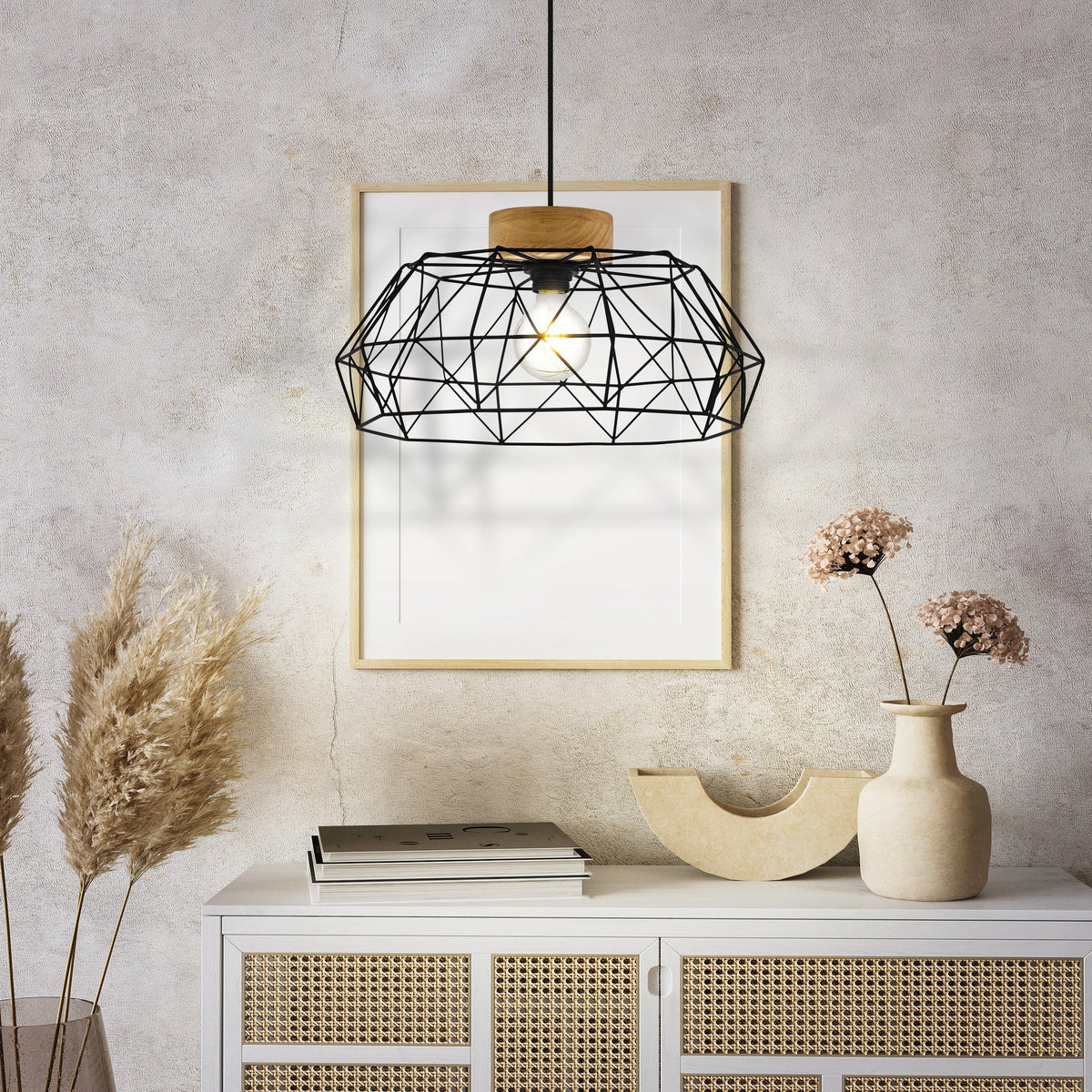 Pendul PADSTOW Black & Brown 110CM Eglo NEAGRA / ABAJUR Lighting Fixtures