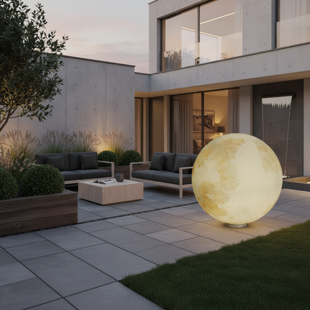 Матово външно абажурно кълбо MOONGLOW 100CM