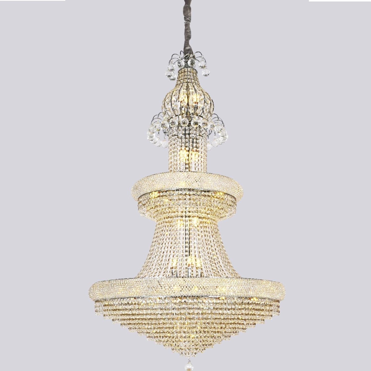 Полилей кристал LUXURY Chrome 158cm -P82403
