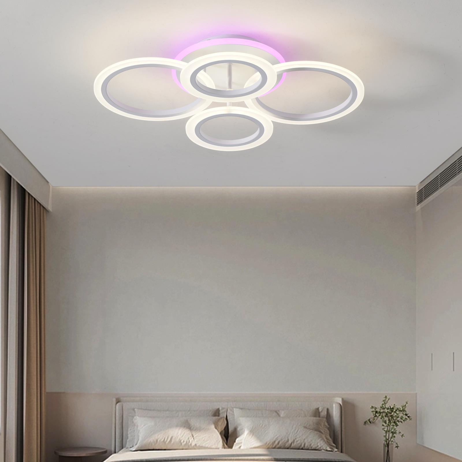 LED осветително тяло 4 Circle RGB Еквивалент 500W Дистанционно