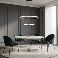 LED осветително тяло ZENO Black, висящо, еквивалент 250W, с дистанционно