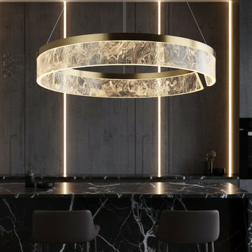 LED осветително тяло тип пендел OMNI Gold, еквивалент 250W, с дистанционно