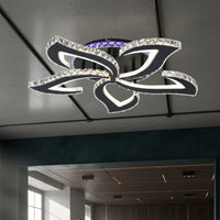 LED осветително тяло Camelia Cristal RGB Black Еквивалент 600W с дистанционно