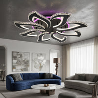 LED осветително тяло Camelia Grande Cristal RGB Black еквивалент 800W с дистанционно
