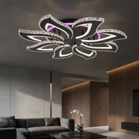 LED осветително тяло Camelia Grande Cristal RGB Black еквивалент 800W с дистанционно