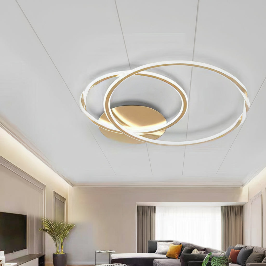 LED осветително тяло 2 GOLD CIRCLE Еквивалент 600W Дистанционно