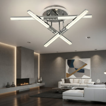 Осветително тяло LED 3 Lines ROEN Silver еквивалент 300W дистанционно