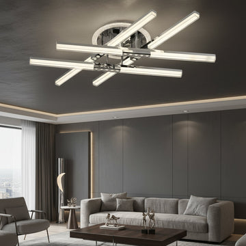 Осветително тяло LED 4 Lines ROEN Silver Еквивалент 400W Дистанционно управление