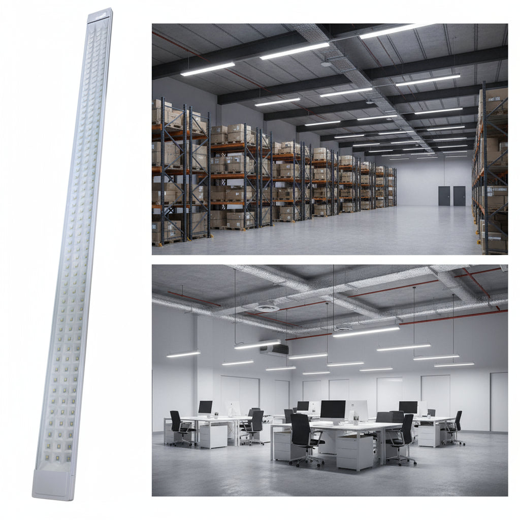 Линеен LED осветителен корпус KENI 120cm Бял, еквивалент 700W