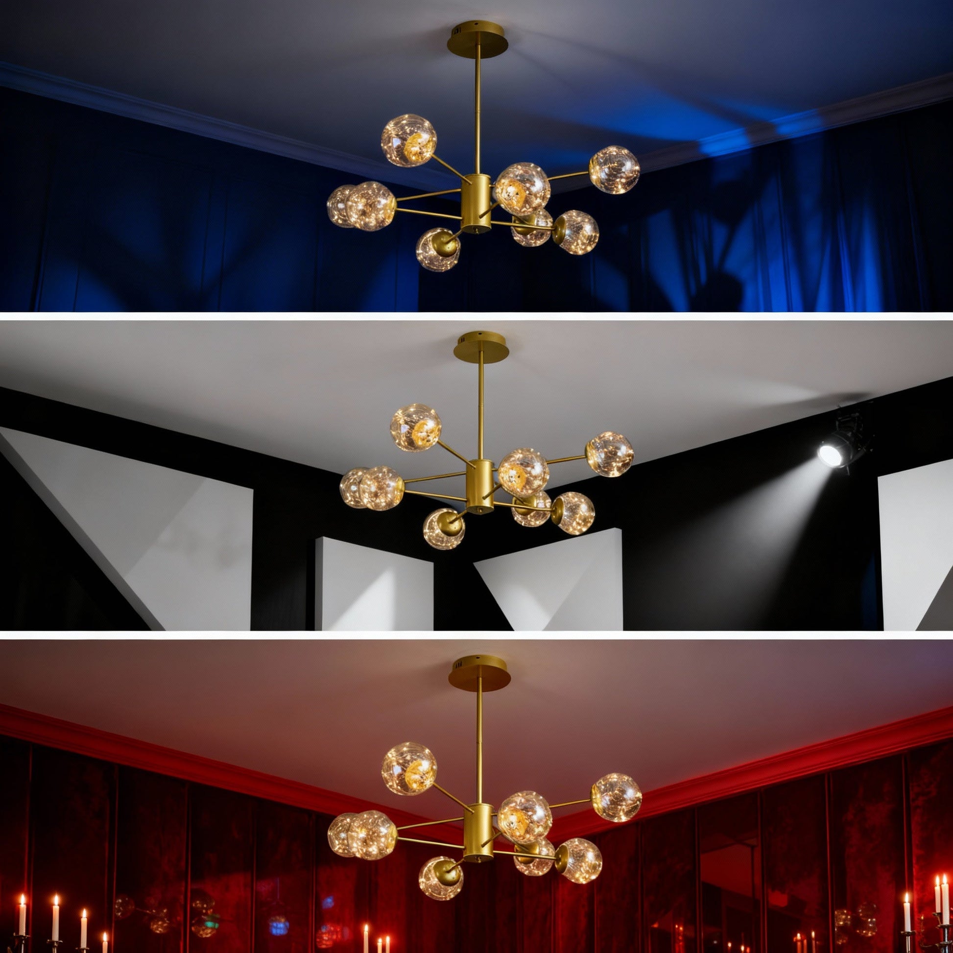 Осветително тяло LED висящо Arlio Gold еквивалент 180W