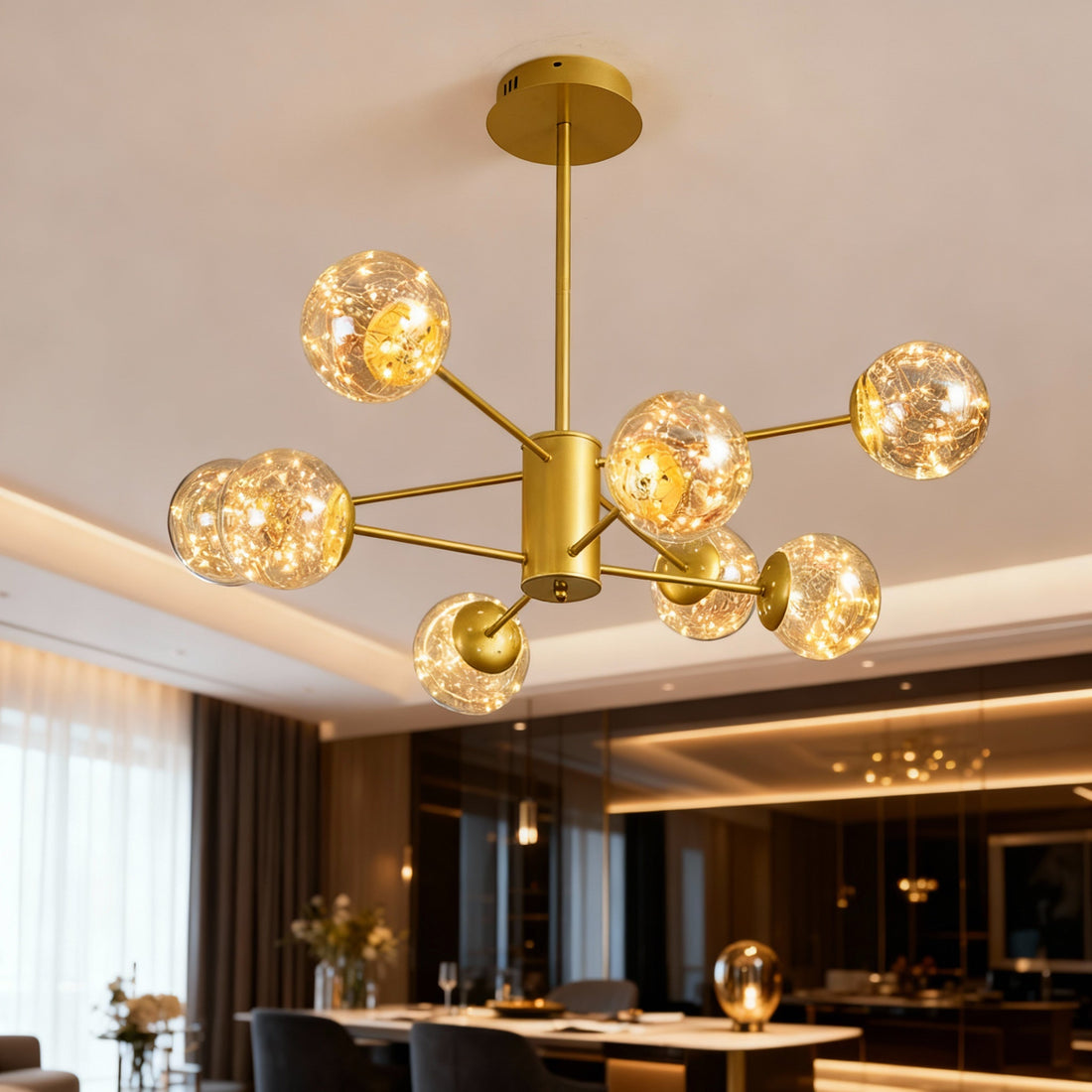 Осветително тяло LED висящо Arlio Gold еквивалент 180W
