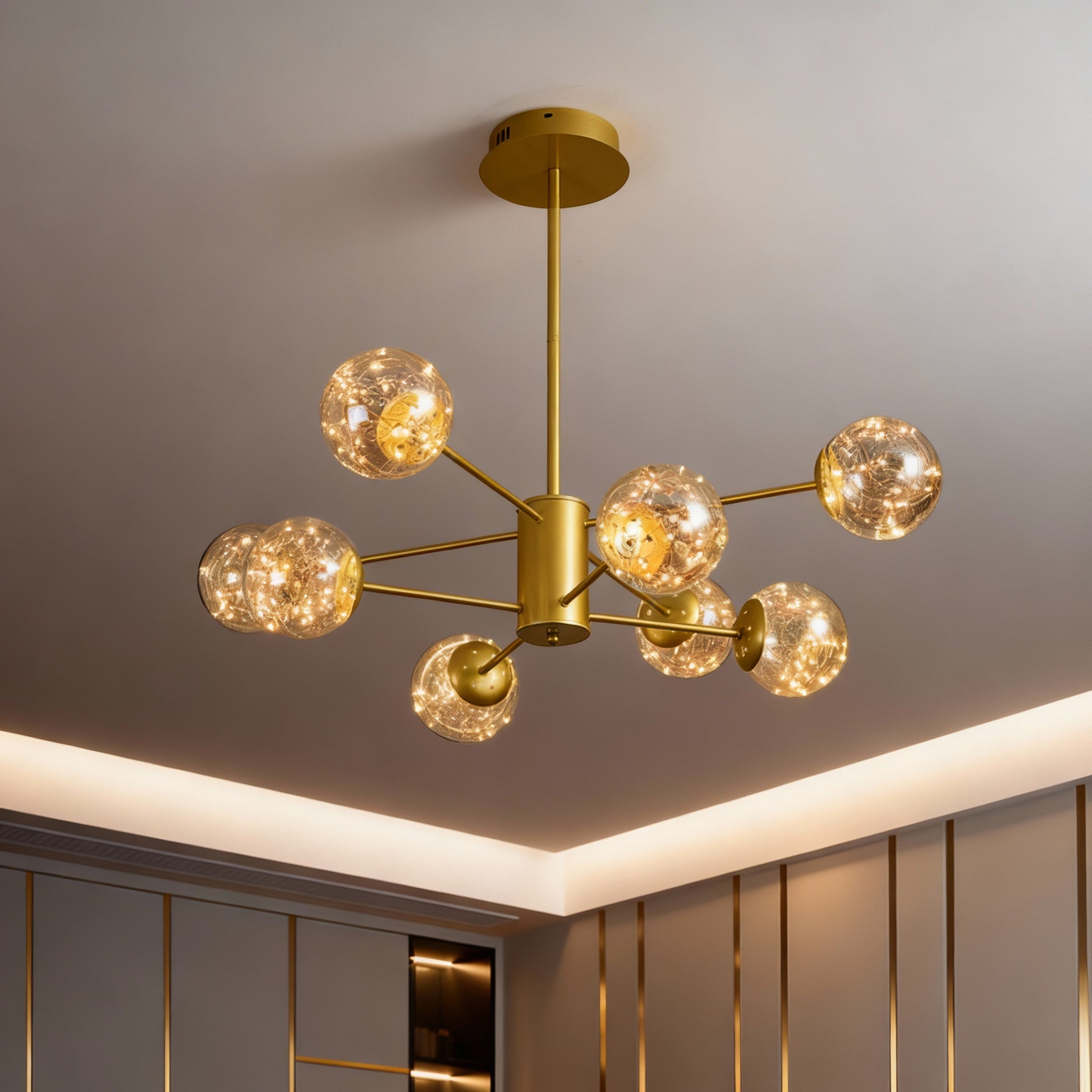 Осветително тяло LED висящо Arlio Gold еквивалент 180W