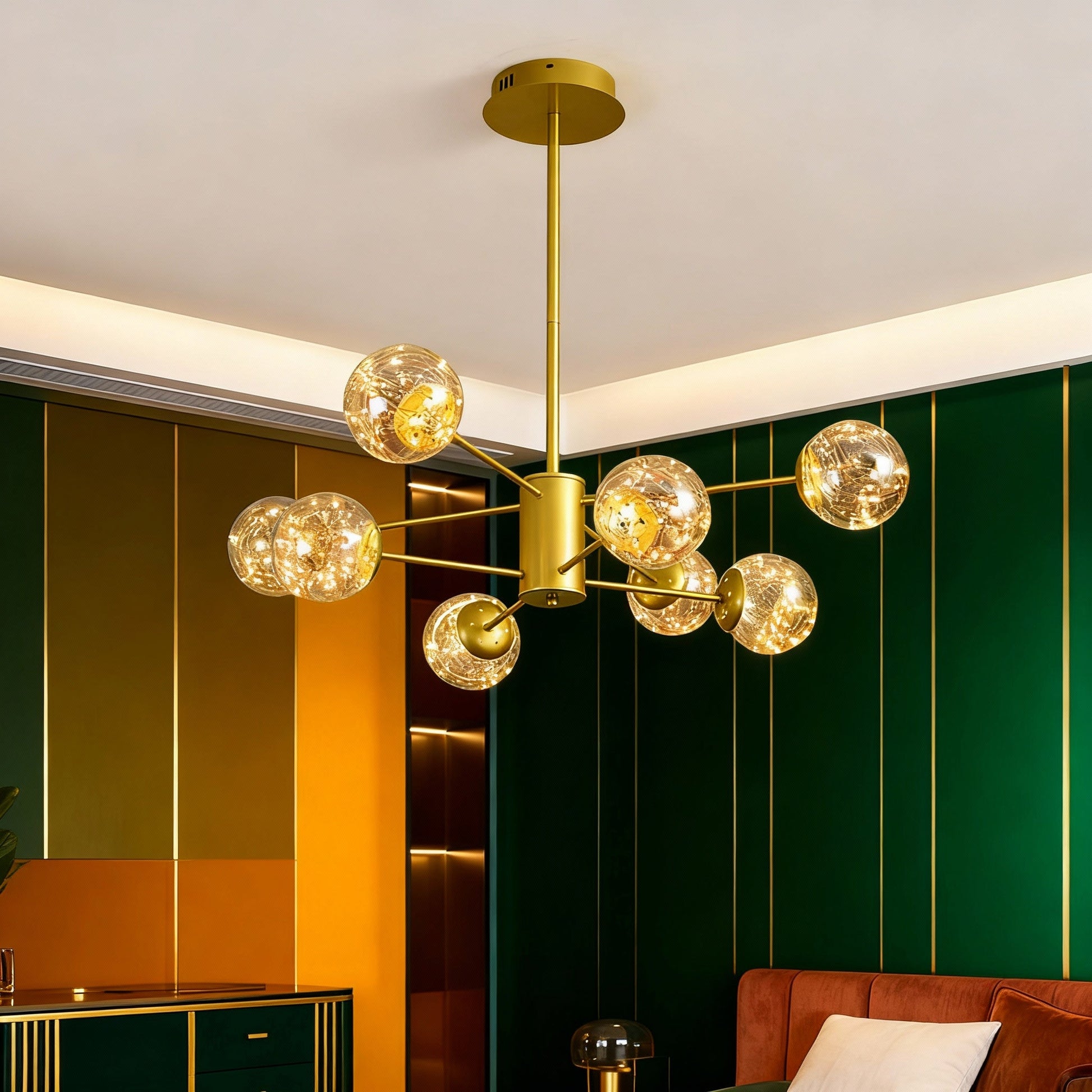 Осветително тяло LED висящо Arlio Gold еквивалент 180W