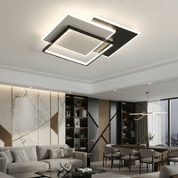 LED осветително тяло 3 Square RION Black еквивалент 600W с дистанционно