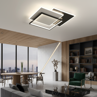 LED осветително тяло 3 Square RION Black еквивалент 600W с дистанционно